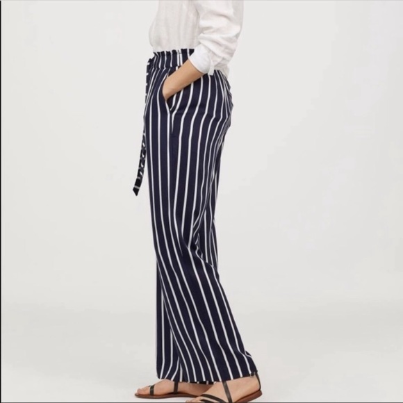 H&M Pants - H&M Striped Paper Bag Pants